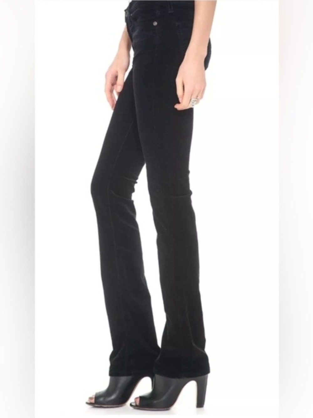 AG Adriano Goldschmied Navy Blue Corduroy The Ballad Slim Boot Jeans - Size 28 - Picture 3 of 10